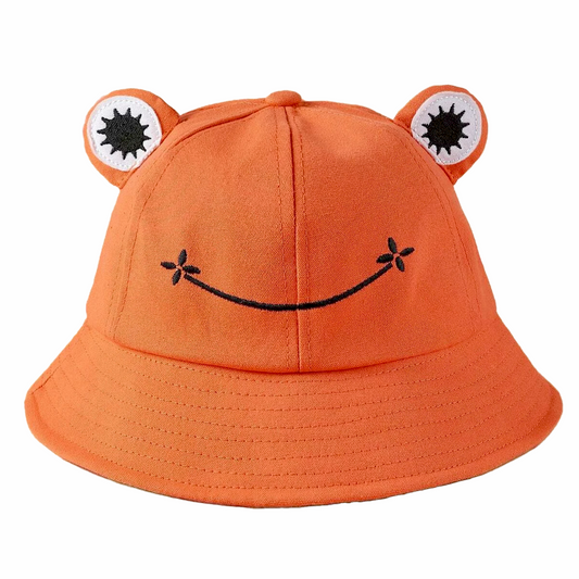 Kikker bucket hat katoen - oranje