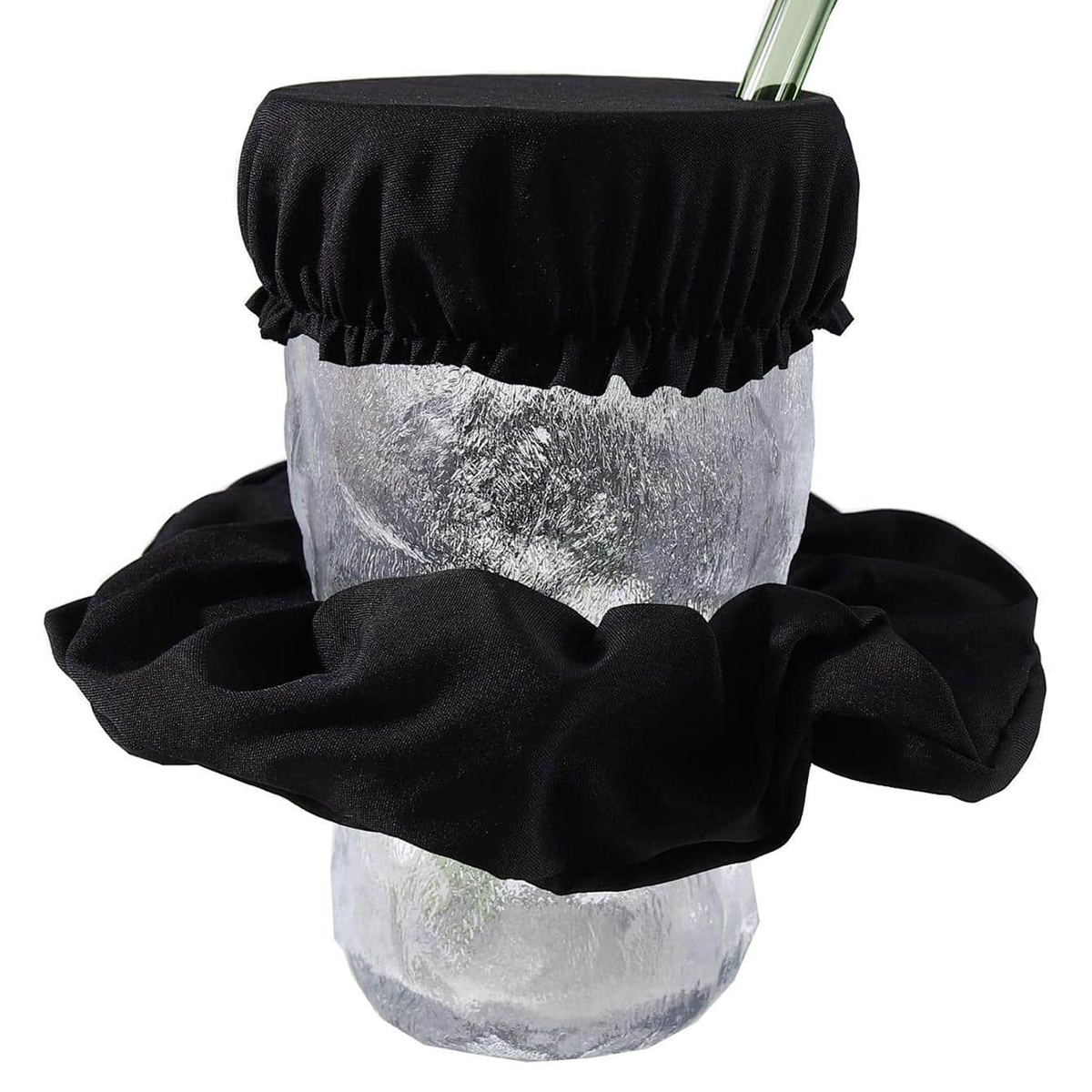 Cup cover scrunchie - zwart