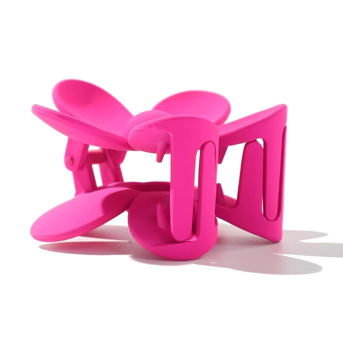 Haarclip bloem - roze - 7 cm