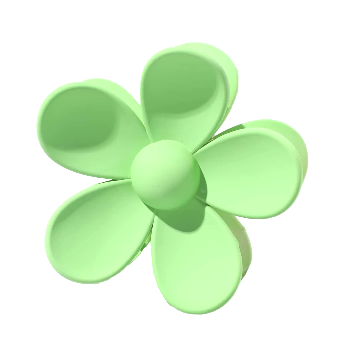 Haarclip bloem - groen - 7 cm