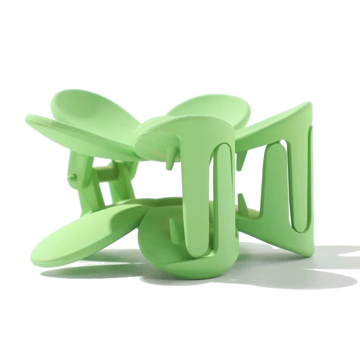 Haarclip bloem - groen - 7 cm