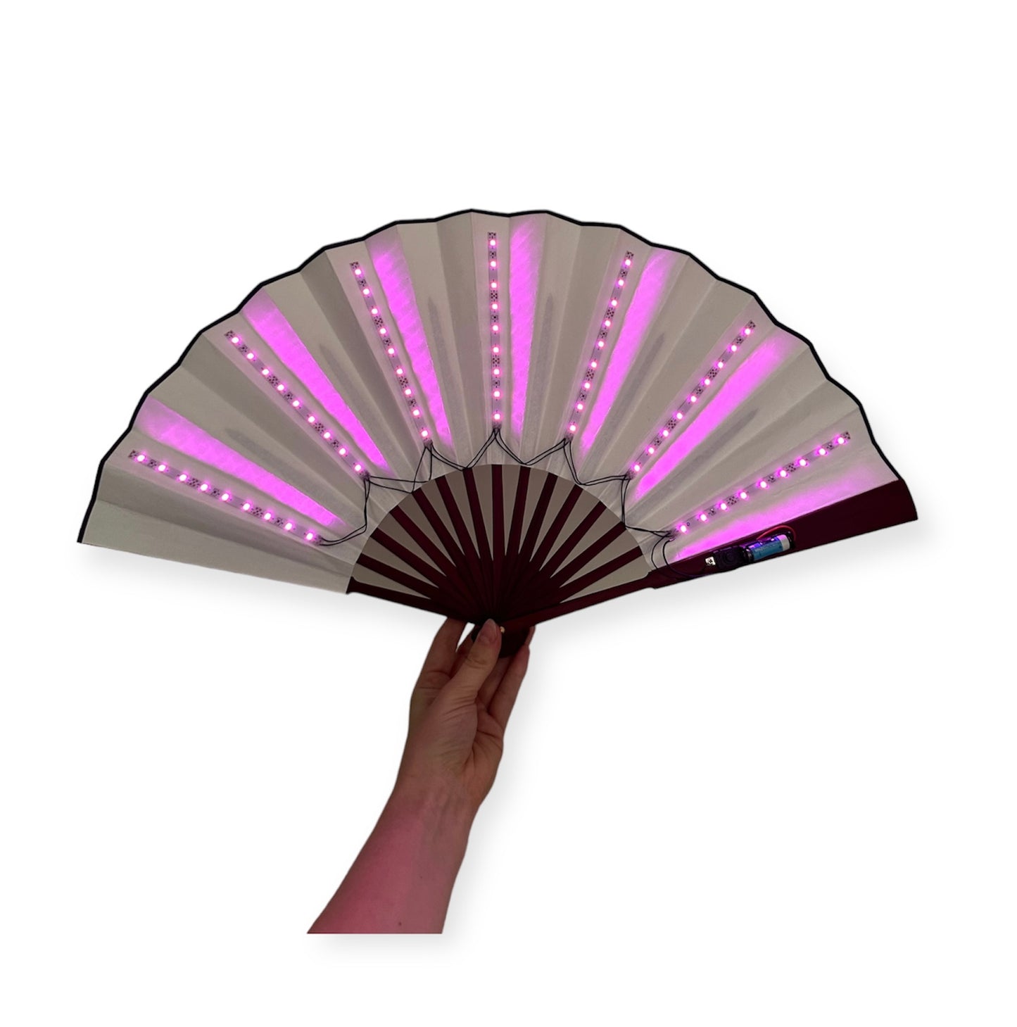 XXL LED waaier - roze