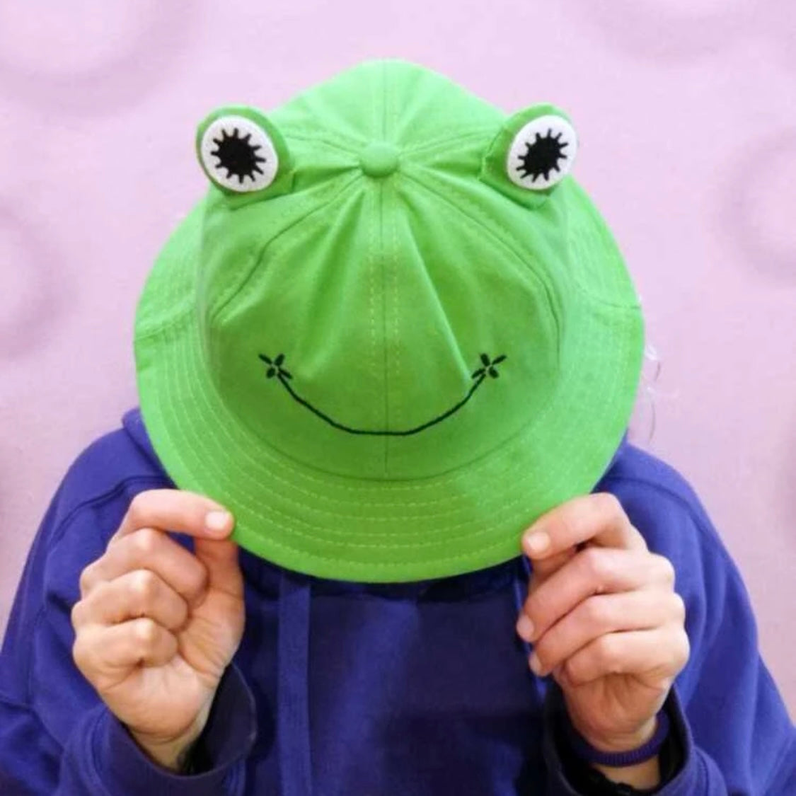 Kikker bucket hat katoen - groen