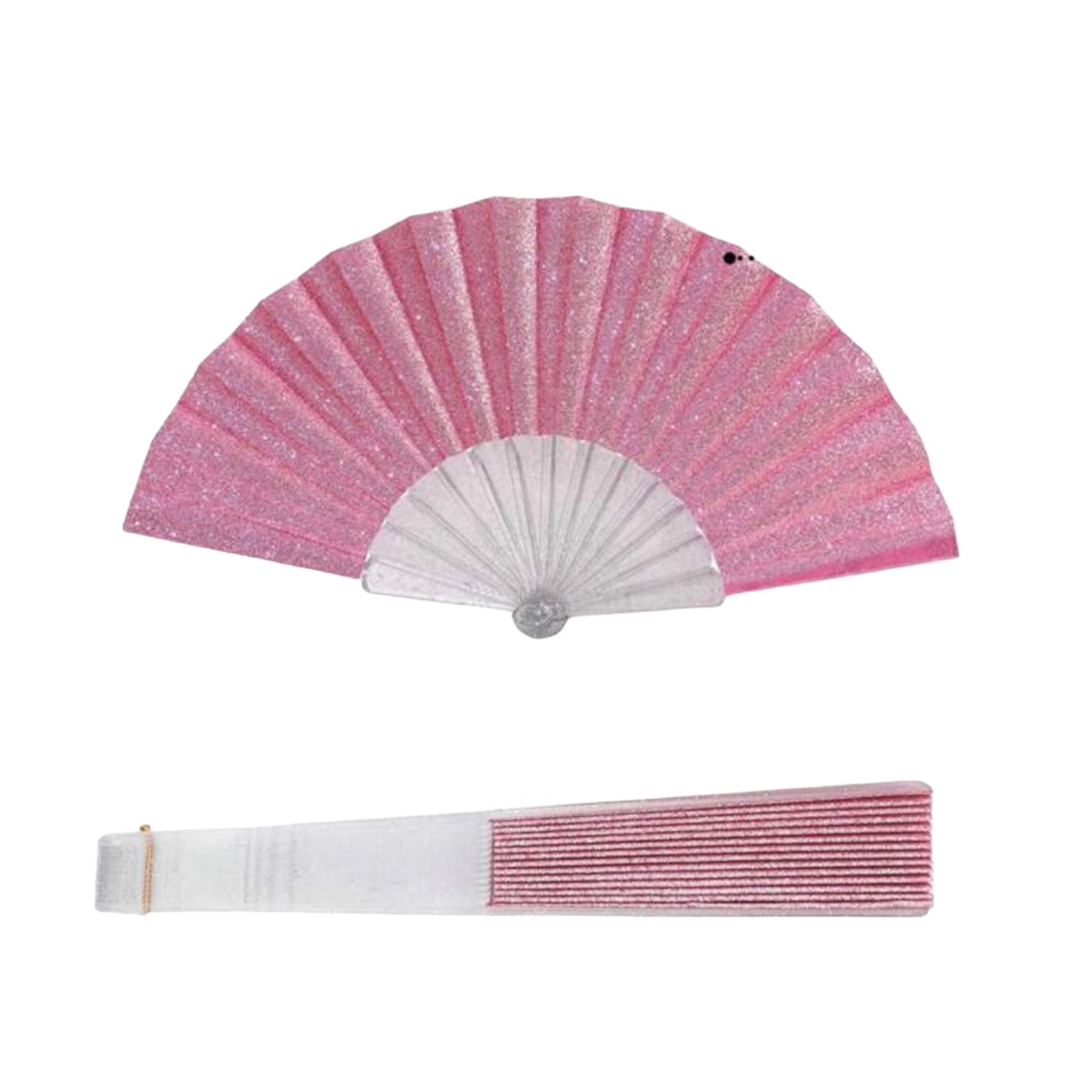 Festival waaier - Glitter - Roze