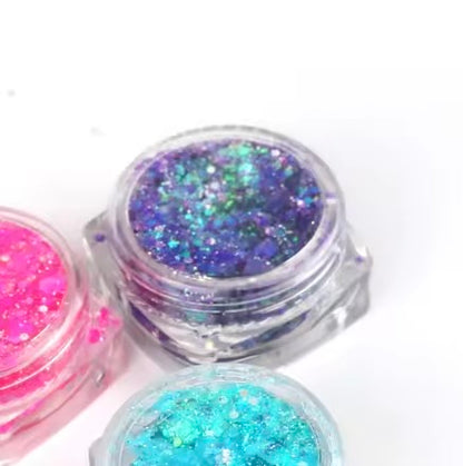 Festival glitters gezicht - paars