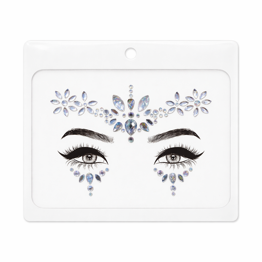 Festival face gems gezicht shine - zilver