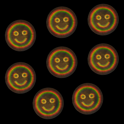Space zonnebril - diffractie - smiley effect - zwart