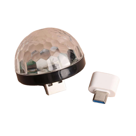Draagbare USB led discolamp voor mobiel - USB C