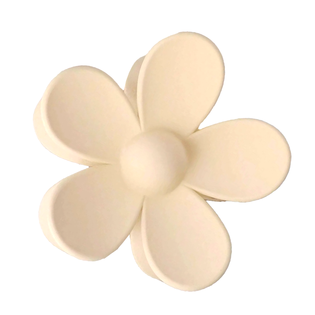Haarclip bloem - beige - 7 cm