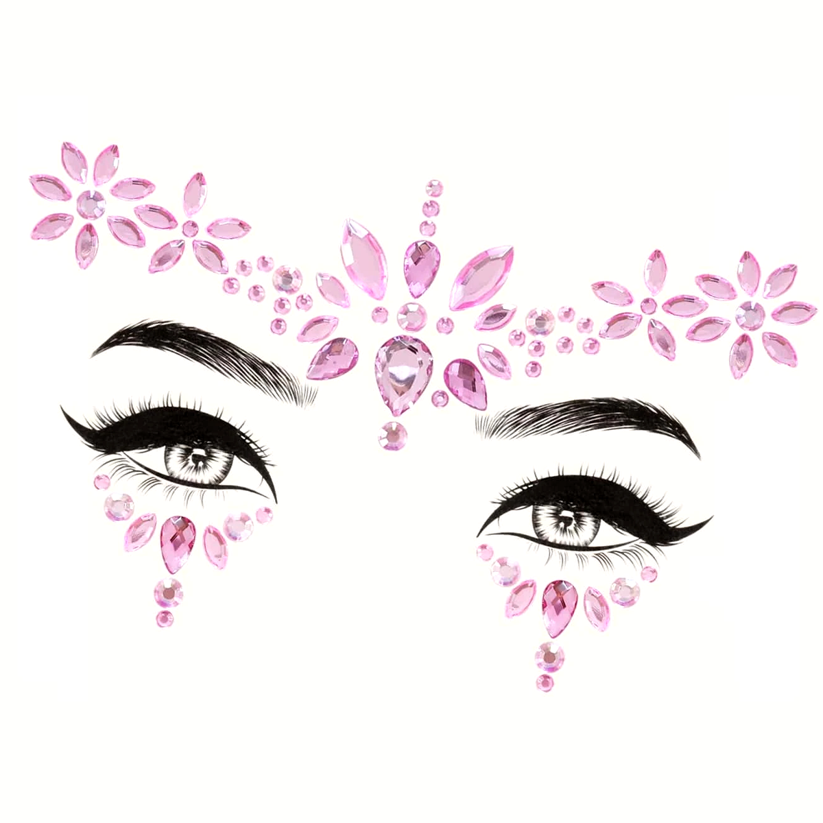 Festival face gems - roze