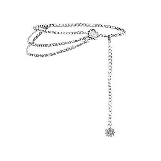 Ketting riem zilver