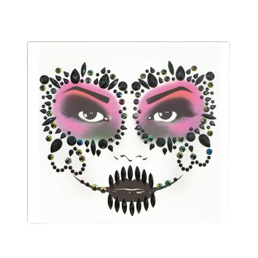 Face jewels - Halloween - Zwart