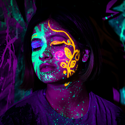 Glow in the dark makeup set - 6 kleuren
