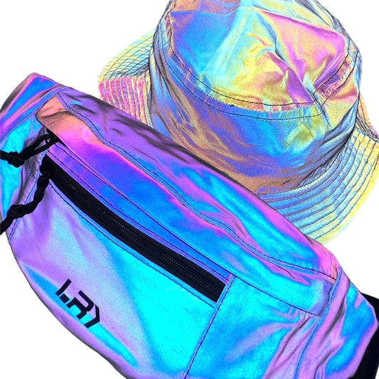 Reflecterende buckethat en heuptas - SET