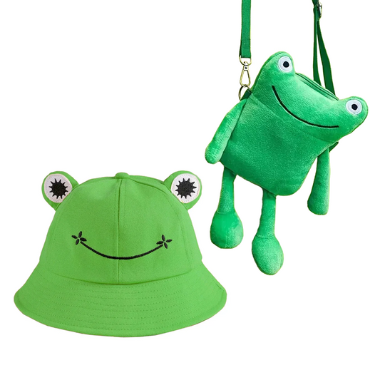 Kikker bucket hat + Kikker crossbody tas - set